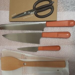 Our Place Knife Trio, Beechwood Spatulas, & Shear Genius Shears